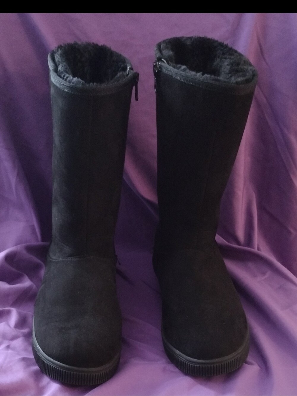 Black Women’s Fleece-Lined Tall Winter Boots
